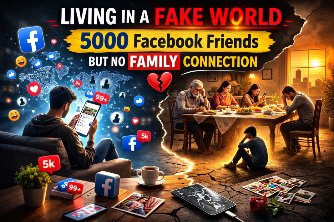 Living in a Fake World: 5000 Facebook Friends but No Family Connection